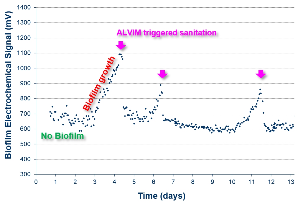 Detection of bacterial fouling (biofilm monitor) in reverse osmosis desalination