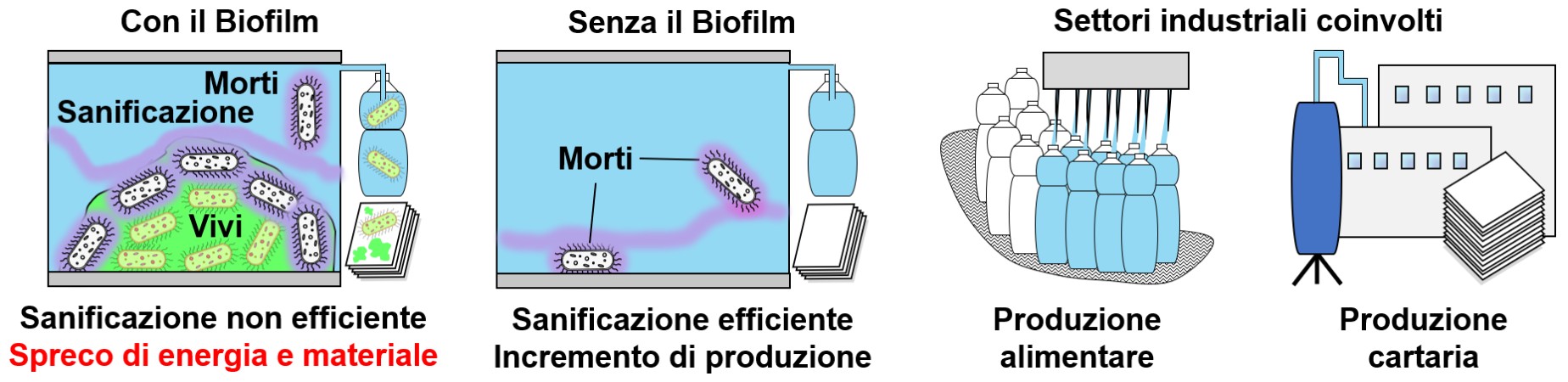 Impatto del biofilm su efficienza di sanificazione e consumo energetico in impianti produttivi