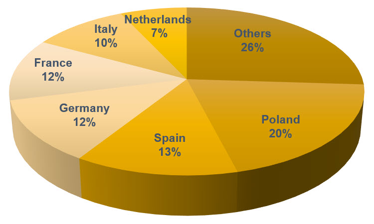 Main poultry producers in EU